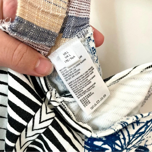 Urban Outfitters Linen Blend Patchwork Cropped Top - Picture 5 of 5